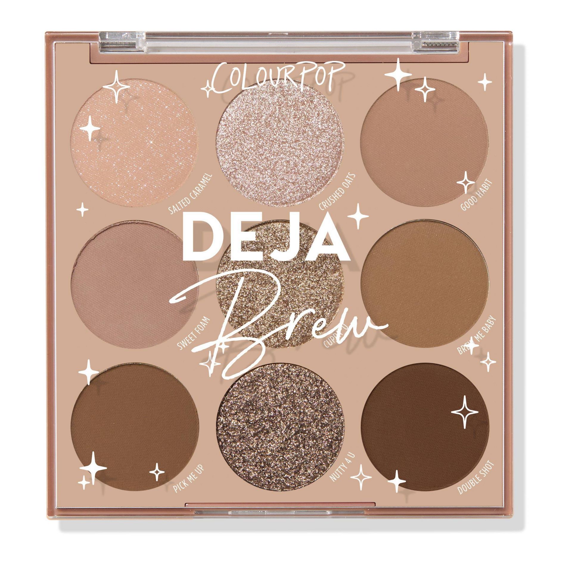 ColourPop 9-Pan Eyeshadow Makeup Palette - Deja Brew - 0.3oz