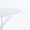 Zeus & Ruta Dining Table With Cross Metal Leg and Mdf Top, White - 3 of 4