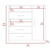 CAVINAS 4 Drawer Dresser with TV Stand,1 Cabinet and 1 Shelf,Modern Storage Dresser,Door Cabinet for Bedroon and Entryway - 3 of 4