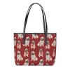 Signare USA Pug Red Shoulder Tote Bag - 2 of 4