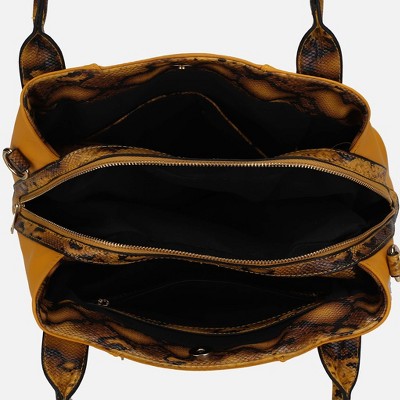 MKF Collection Kenna Snake embossed Vegan Leather Women’s Tote Handbag by Mia K - Black — фото 5