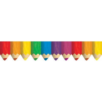 Creative Teaching Press Jumbo Color Pencils EZ Border, 48 Feet (Pack of 6)