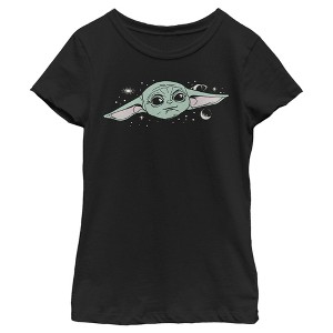 Girl's Star Wars: The Mandalorian Daydreaming Child T-Shirt - 1 of 4