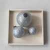 Storied Home Round Glass Ball Ornament with Mica Flakes, Silver Finish - 2 of 2