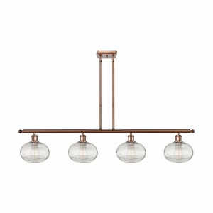 Ithaca - 4 Light Stem Hung Island In Industrial Style-8.75 Inches Tall and 48 Inches Wide - 1 of 1