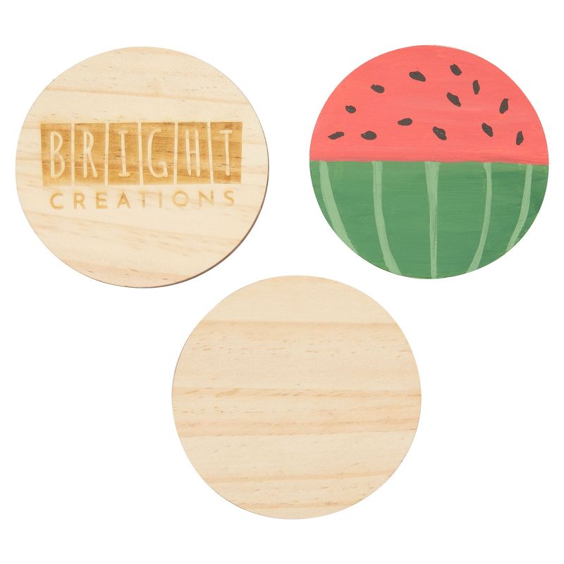 Bright Creations 15 Pack Unfinished Wood Circles Cutout Tiles for Crafts, Engraving, Wood Burning, 4 in, 4 of 10