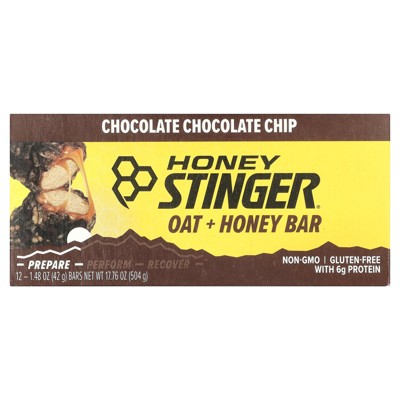 Honey Stinger Oat + Honey Bar, Chocolate Chocolate Chip, 12 Bars, 1.48 oz (42 g) Each