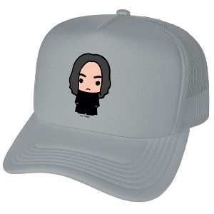 Harry Potter Snape Cute Chibi Character Foam Trucker Cap Grey - 1 of 4