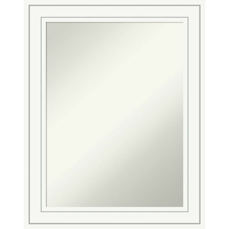 23&#34; x 29&#34; Non-Beveled Craftsman White Wood Wall Mirror - Amanti Art, 1 of 11