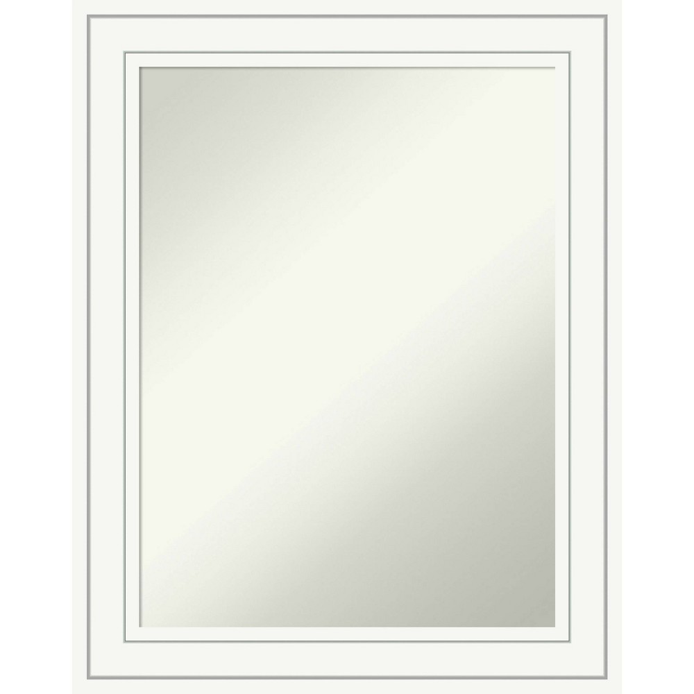 Photos - Wall Mirror 23" x 29" Non-Beveled Craftsman White Wood  - Amanti Art