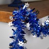 Northlight Star of David  Tinsel Garland - 50' x 3.5" - Blue & Silver - Unlit - 3 of 4