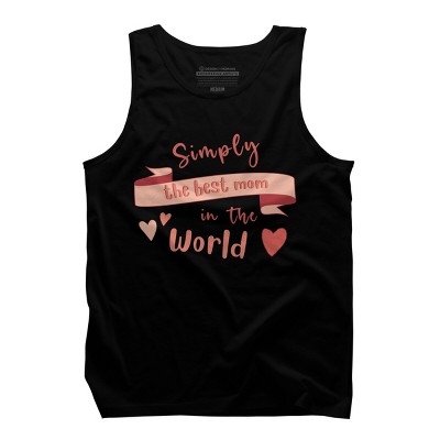 Men's Design By Humans Mother's Day Simply the Best Mom Banner By BoogieCreates Tank Top