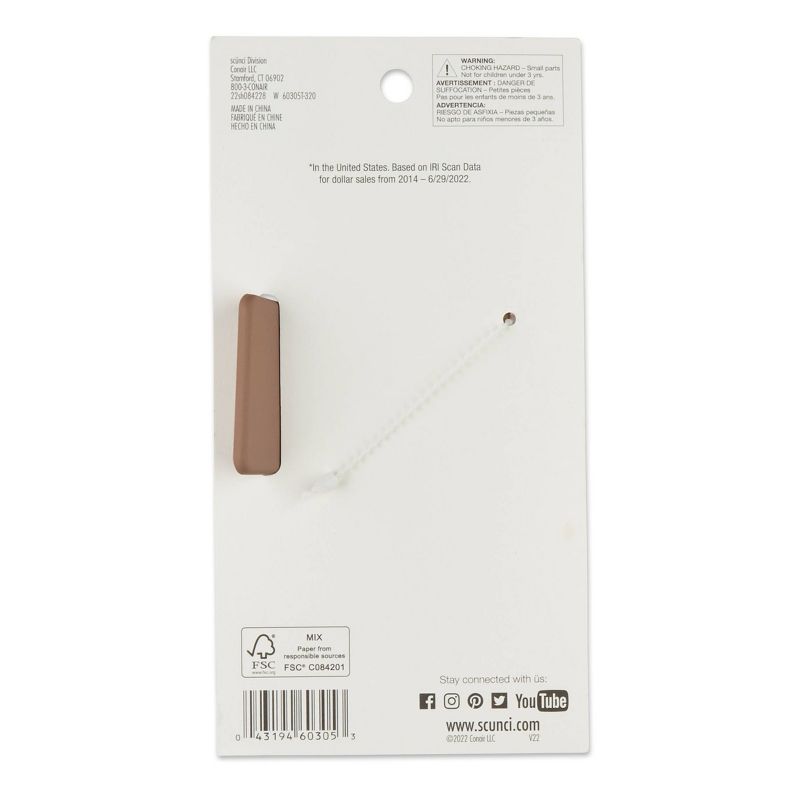 sc&#252;nci Recycled Large Open Rectangle Claw Clip - Matte Beige - Thick Hair, 3 of 10