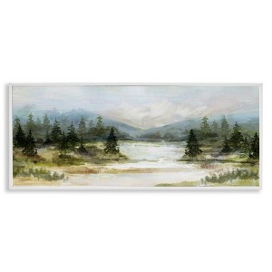 Stupell Industries Vast Country Landscape Rural Mountains Framed Giclee Art, White, 30" x 13" - 1 of 4
