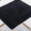 PAGED Modern Dining Chairs Set of 2 Corduroy Fabric Dining Room Chairs with Gold Metal Base and Channel Tufting for Living Room, Kitchen - 3 of 4