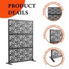 Metal Outdoor Privacy Screen, Decorative Privacy Fence with Stand, Outdoor Freestanding Screen Panels for Patio Lawn Deck - 3 of 4