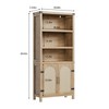 Tall Bookshelf with Storage, Bookcases and Bookshelves with Doors, 5 Tier Storage Cabinet - 2 of 4
