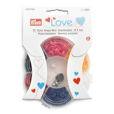 Prym 9mm 72 Sets Mini Color Snaps