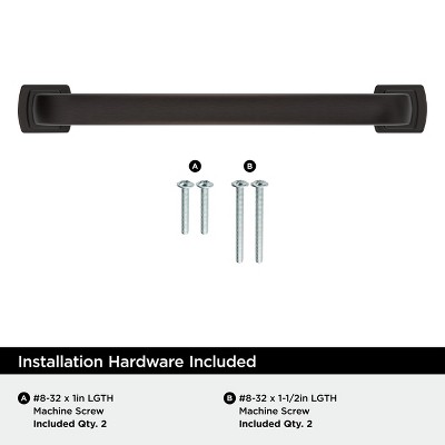 Oil-Rubbed Bronze 5-1/16" Modern Cabinet Pull with Mounting Hardware
