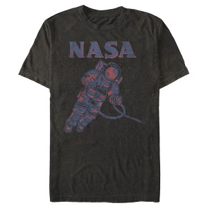 Men's NASA Neon Astronaut Cowboy In Space T-Shirt - 1 of 4