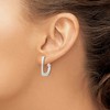 Black Bow Jewelry Polished Hoop Earrings in Sterling Silver - 22mm (7/8 Inch) - 3 of 4