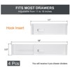 Unique Bargains ABS Adjustable Foam Sponges Drawer Desk Organizers and Holders 4 Pcs - 2 of 3