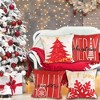4PCS Christmas Pillow Covers 18x18 inch Winter Throw Pillow Covers Red Merry Christmas Tree Snowflake - 3 of 4