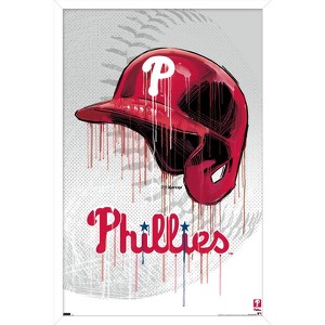 Trends International MLB Philadelphia Phillies - Drip Helmet 22 Framed Wall Poster Prints - 1 of 4