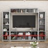 FUFU&GAGA 102'' Large Storage TV Stand,Wall Unit TV Console,Modular Entertainment Center with Hutch,Glass Door,Adjustable Shelves - 2 of 4