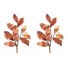 Metallic Harvest Leaf Spray – Set of 2 – 29"H Fall & Thanksgiving Decor – Red, Brown, Orange – By Melrose - 3 of 3