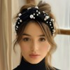 Wrapables Wide Knotted Headbands, Top Knot Headbands for Women and Girls, Jewel Black - 4 of 4