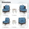 Captiva Designs Outdoor Patio Sectional Rounded Corner Furniture Sofa Conversation Set - 3 of 4
