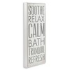 Stupell Industries Soothe Calm Relax Bath Bathroom, 10" x 24" - 3 of 4