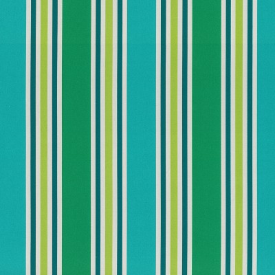 Aruba Stripe Blue and Green Outdoor Throw Pillows, Set of 2
