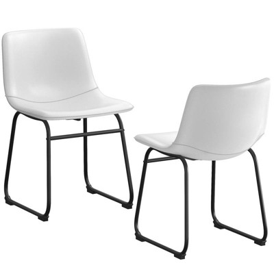 Gikpal Barstools, Counter Height Bar Stools with Back, Modern PU Leather Armless Chairs with Footrest and Metal Legs, for Kitchen Living Room Pub