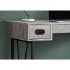 Monarch Specialties COMPUTER DESK - 48L / GREY WOOD GRAIN / BLACK METAL - 3 of 4