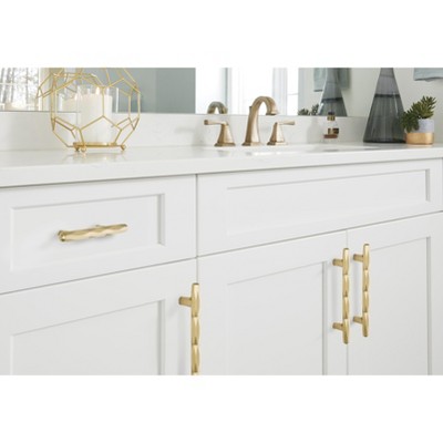 Champagne Bronze Modern Bar Pull with Mounting Hardware