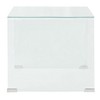 vidaXL Modern Clear Coffee Table - Tempered Safety Glass Table - Compact Furniture Suitable for Living Room or Bedroom - 19.5"x19.7"x17.7" - 3 of 4