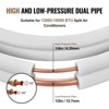 VEVOR 16FT Mini Split Line Set, 1/4" & 1/2" O.D Copper Pipes Tubing and Triple-Layer Insulation,for Air Conditioning or Heating Pump Equipment,White - 4 of 4