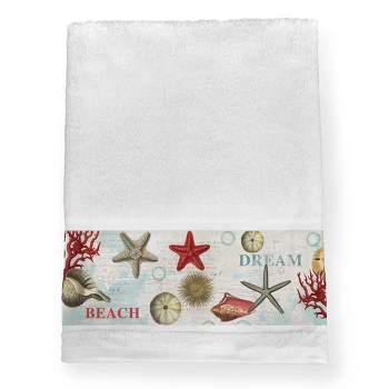 Laural Home Dream Beach Shells 27"W x 51"L Bath Towel