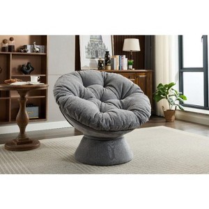 CAVINAS Oversized 360-Degree Swivel Accent Chair, Comfortable Lounge Chair, Barrel Papasan Chair for Living Room or Bedroom - 1 of 4
