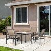 5 Piece Garden Patio Dining Set, Dinner Table with Built-in Ice Bucket Insert, 4 Rocking Chairs - 2 of 4