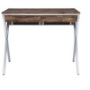 NicBex Home Office Desk 36" Modern Writing Desk with 2 Drawers with Metal Slides, Chrome Wooden Desktop and Metal Legs for Office, Study - 2 of 4