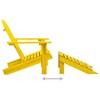 vidaXL Patio Adirondack Chair with Ottoman Solid Fir Wood Yellow - 4 of 4
