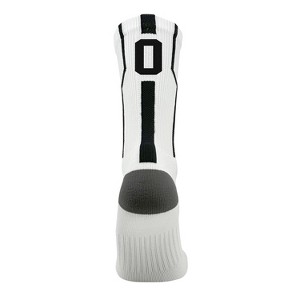 Mk Socks Player ID Jersey Number SINGLE Crew Sock - White, Black - 1 of 1