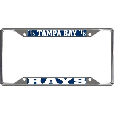 MLB Tampa Bay Rays Stainless Steel License Plate Frame