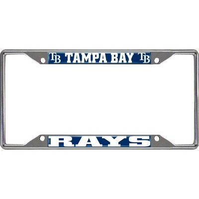 MLB Tampa Bay Rays Stainless Steel License Plate Frame