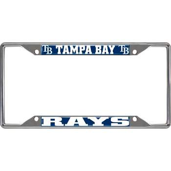 MLB Tampa Bay Rays Stainless Steel License Plate Frame