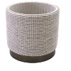 Carolina Chair  Table Handwoven Kratus Hammered Metal Storage Ottoman - 2 of 4