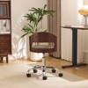 Karl Home | Ring-Shaped Wooden Back Office Chair With Foot Spikes And Wheels - 4 of 4